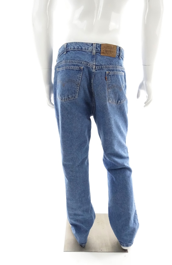 Vintage LEVIS 619 Orange Tab Blue Jeans Size 38 /… - image 7