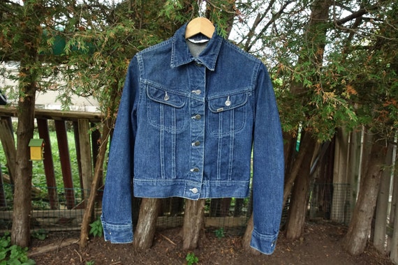 Vintage 70s LEE Blue Jean Jacket 1970s Denim XS /… - image 3