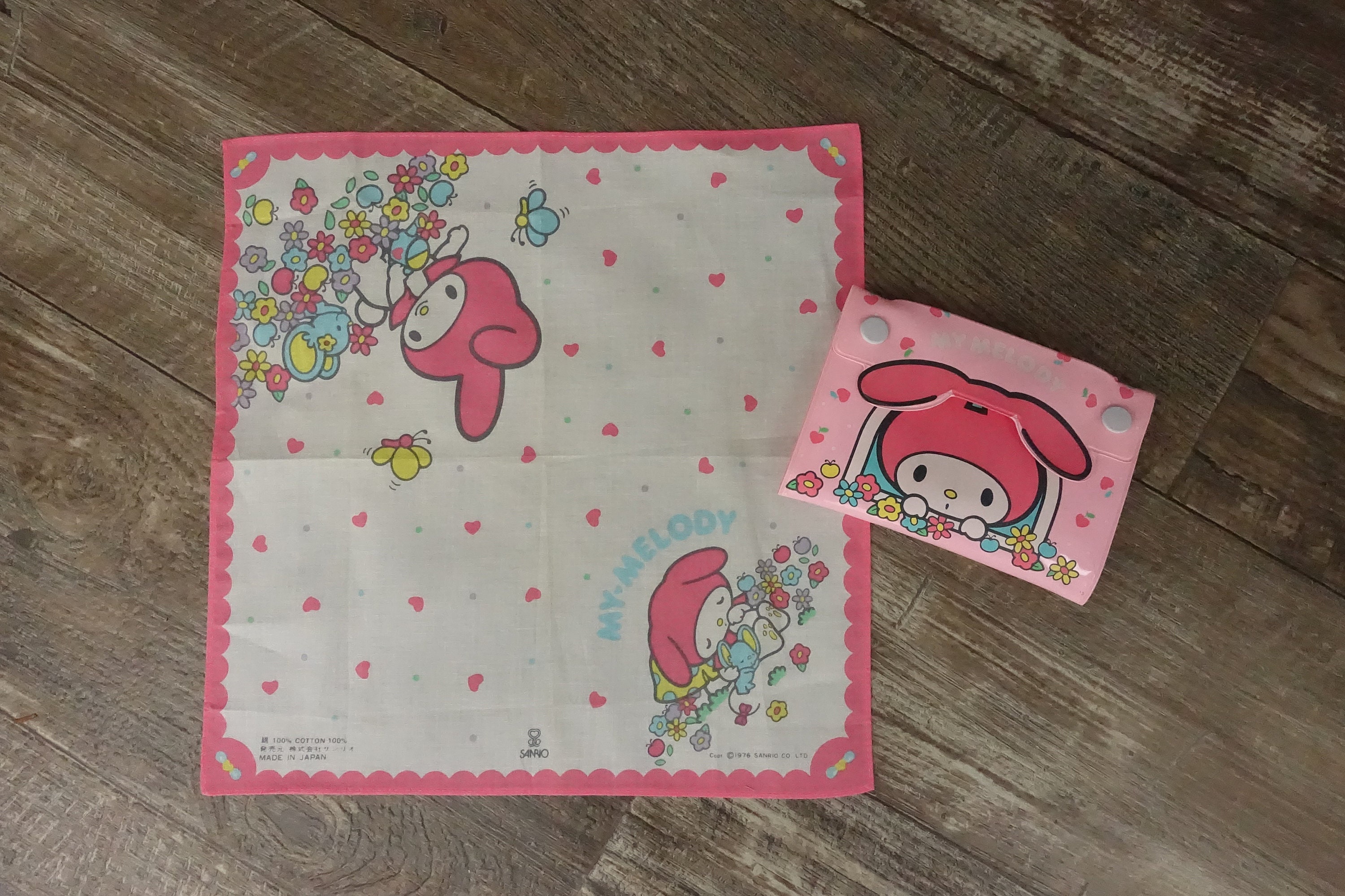 Vintage 1976 Sanrio My Melody Handkerchief in Case Tissue