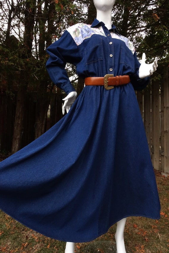 Denim shirtwaist dress sale