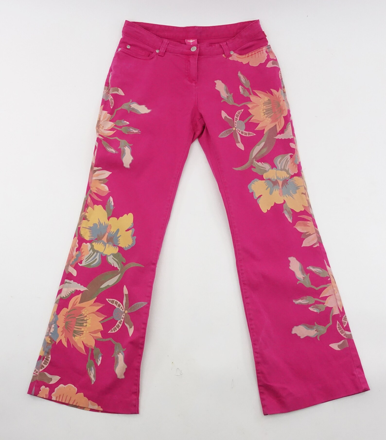 Vintage Oilily Pants Pink Floral Trousers Womens Size 36 - Etsy