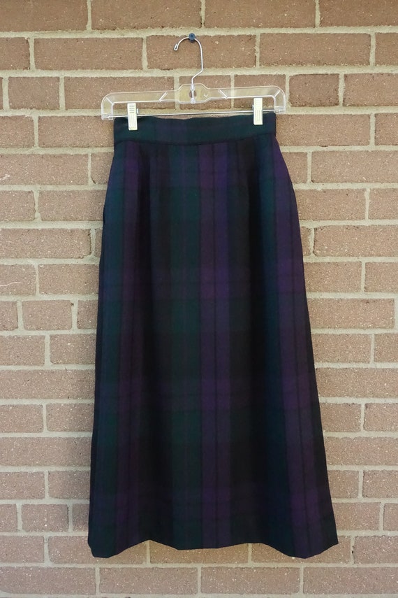 80s Plaid Wool Skirt Vintage Ports International … - image 6