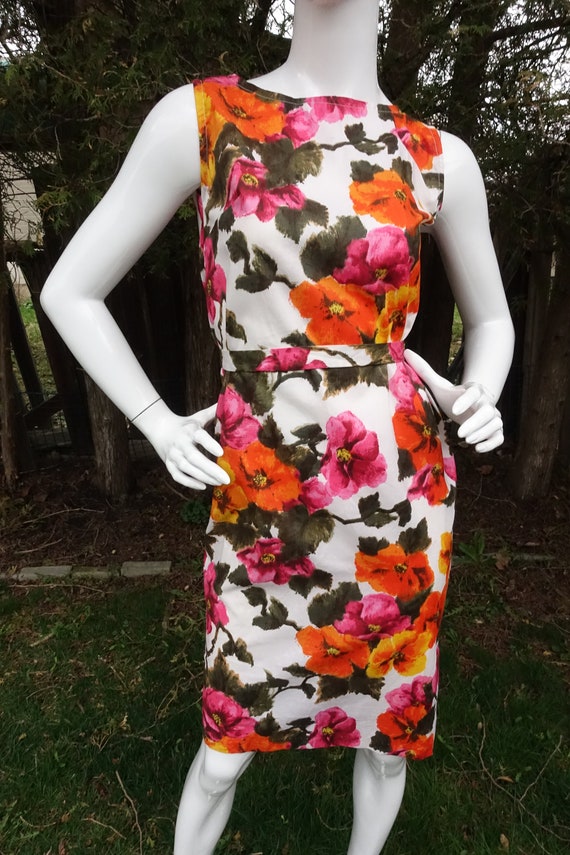 Vintage 60s Floral Dress XS - image 2