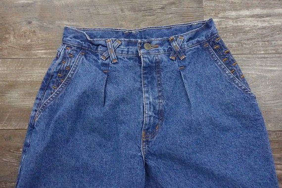 Vintage Blue Zone Jeans Pleated Front High Rise T… - image 8
