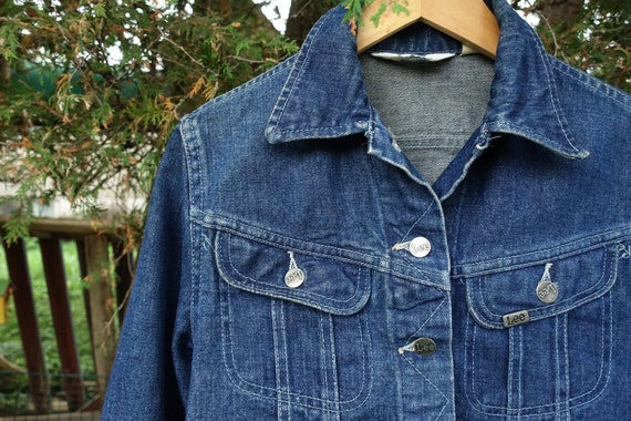 Vintage 70s LEE Blue Jean Jacket 1970s Denim XS /… - image 2