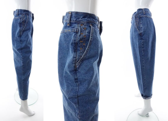 Vintage Blue Zone Jeans Pleated Front High Rise T… - image 5
