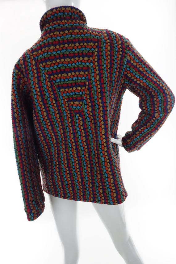 1970s Men's Hooded Hippie Woven Blanket Coat main image 1