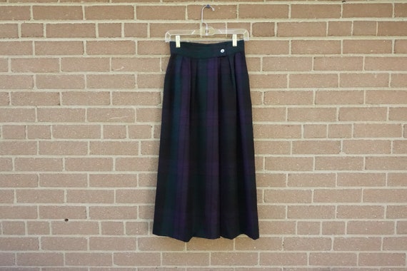 80s Plaid Wool Skirt Vintage Ports International … - image 4