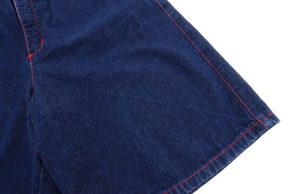 80s ESPRIT Denim Shorts Vintage Rosehips Dark Blu… - image 4