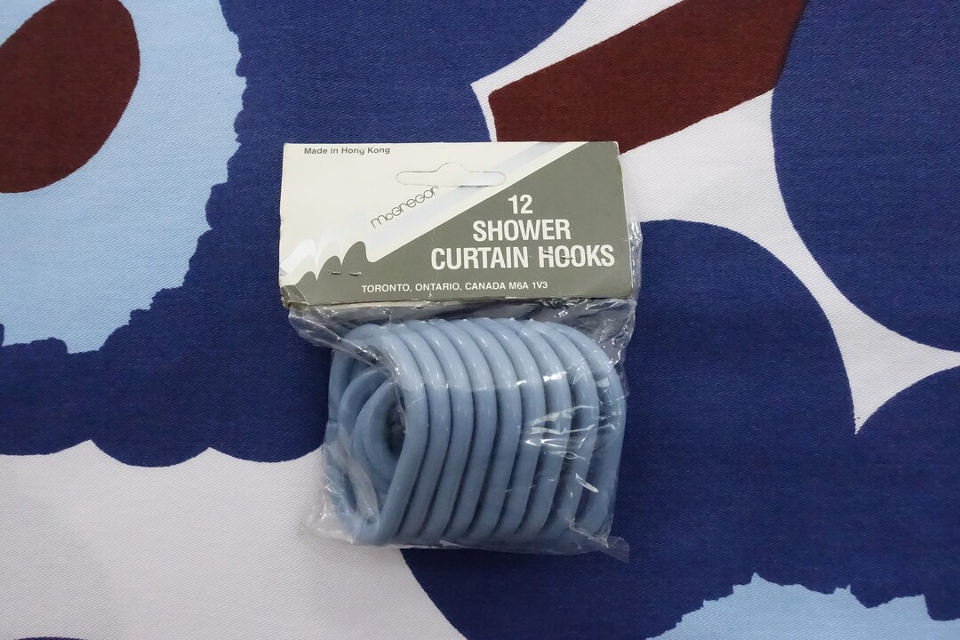 New Vintage Shower Curtain Hooks 1980s 80s Plastic Shower Curtain Rings