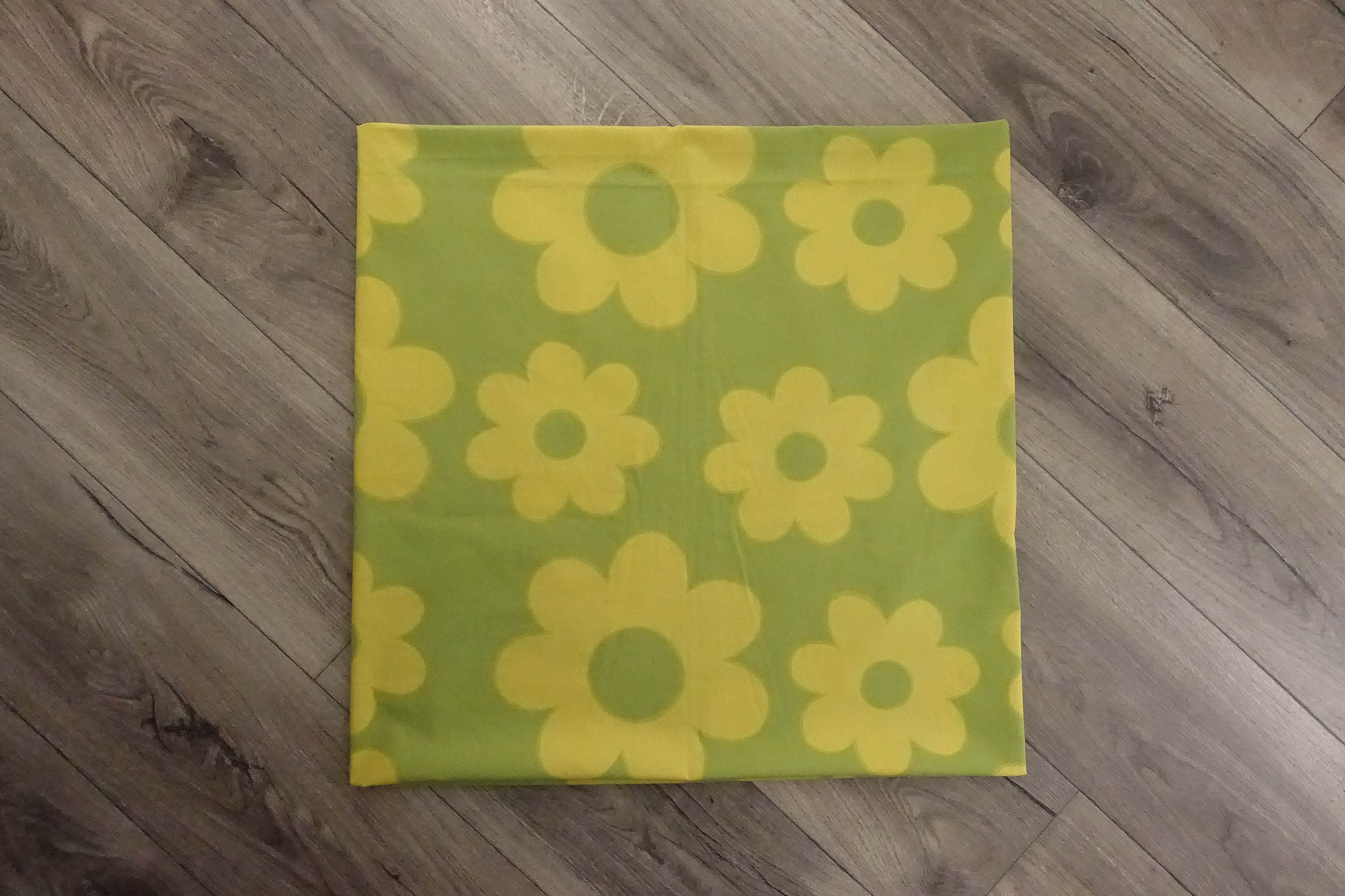 Vintage 1960's Baby Shower Wrapping Paper Green Yellow Gender