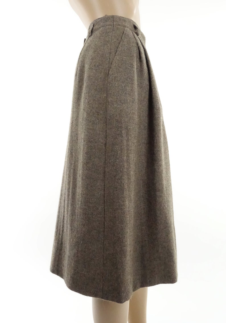 Vintage MONDI Wool Shorts High Waist Tweed Alpaca Pleated Dress Shorts Gauchos Culottes Womens XXS 24W
