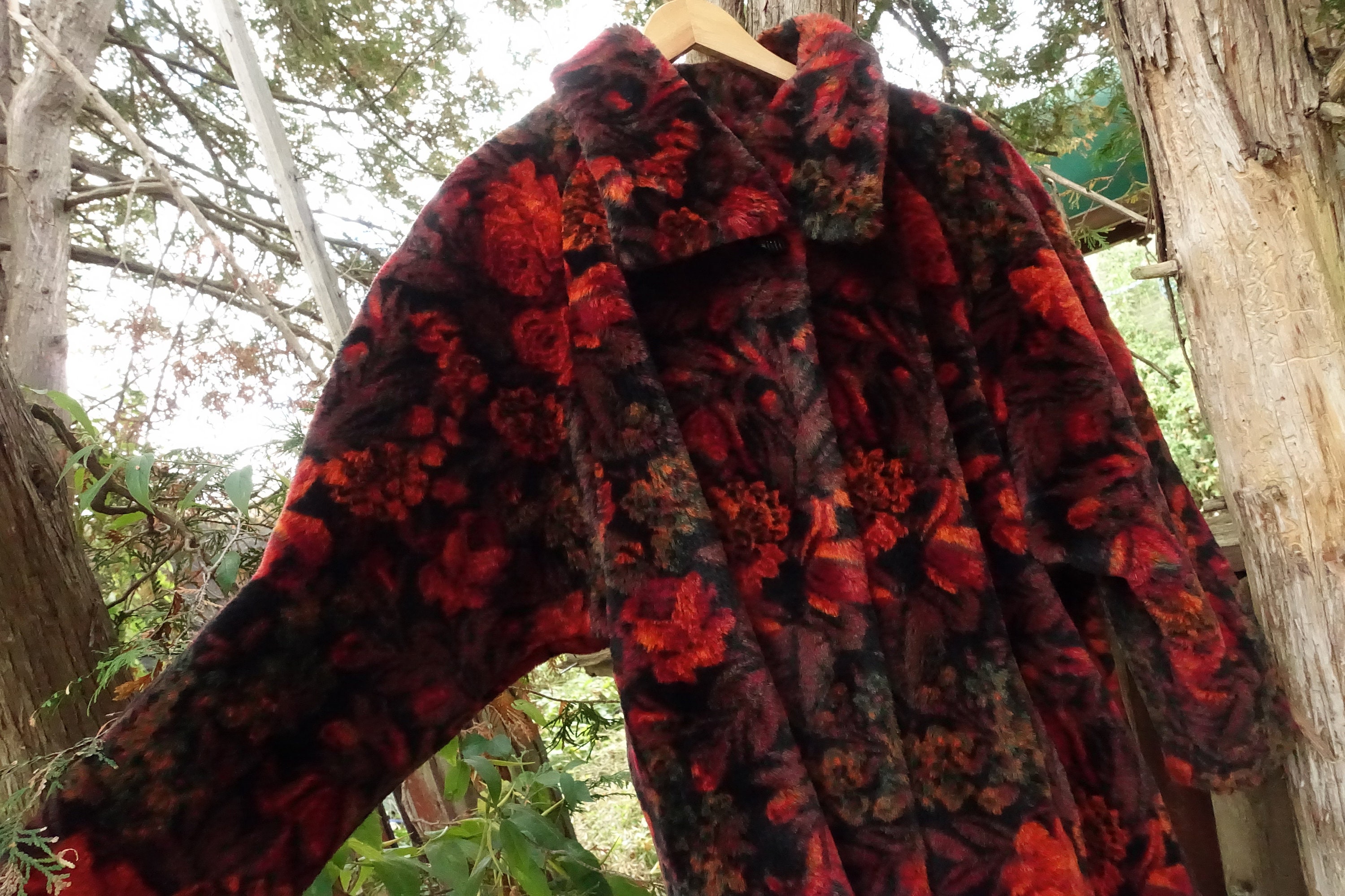 90s Donnybrook Faux Fur Coat Oversized Swing Coat With