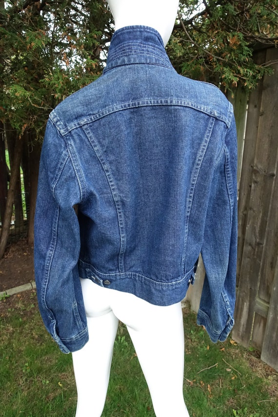 Vintage 70s LEE Blue Jean Jacket 1970s Denim XS /… - image 5