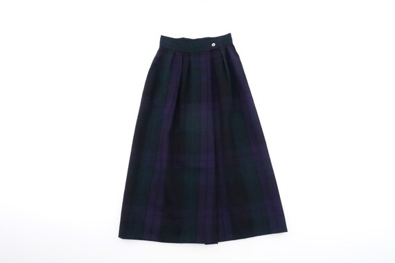 80s Plaid Wool Skirt Vintage Ports International … - image 8