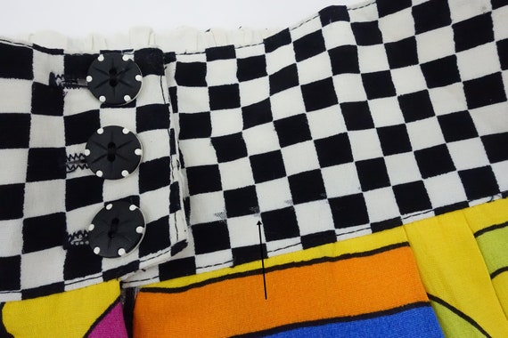 1980s 90s Colorful Shorts High Waisted Geometric … - image 7