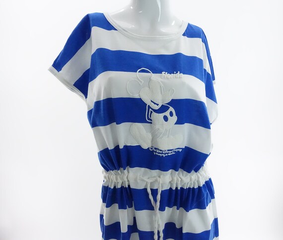 80s Mickey Mouse Dress Vintage Walt Disney Sherry Striped Tunic Top Puffy  Graphics Made in USA O/S - Etsy