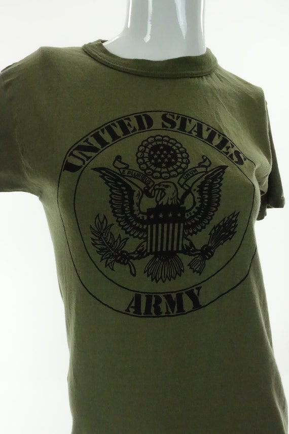 1970s 80s United States Army T Shirt Vintage Single Stitch