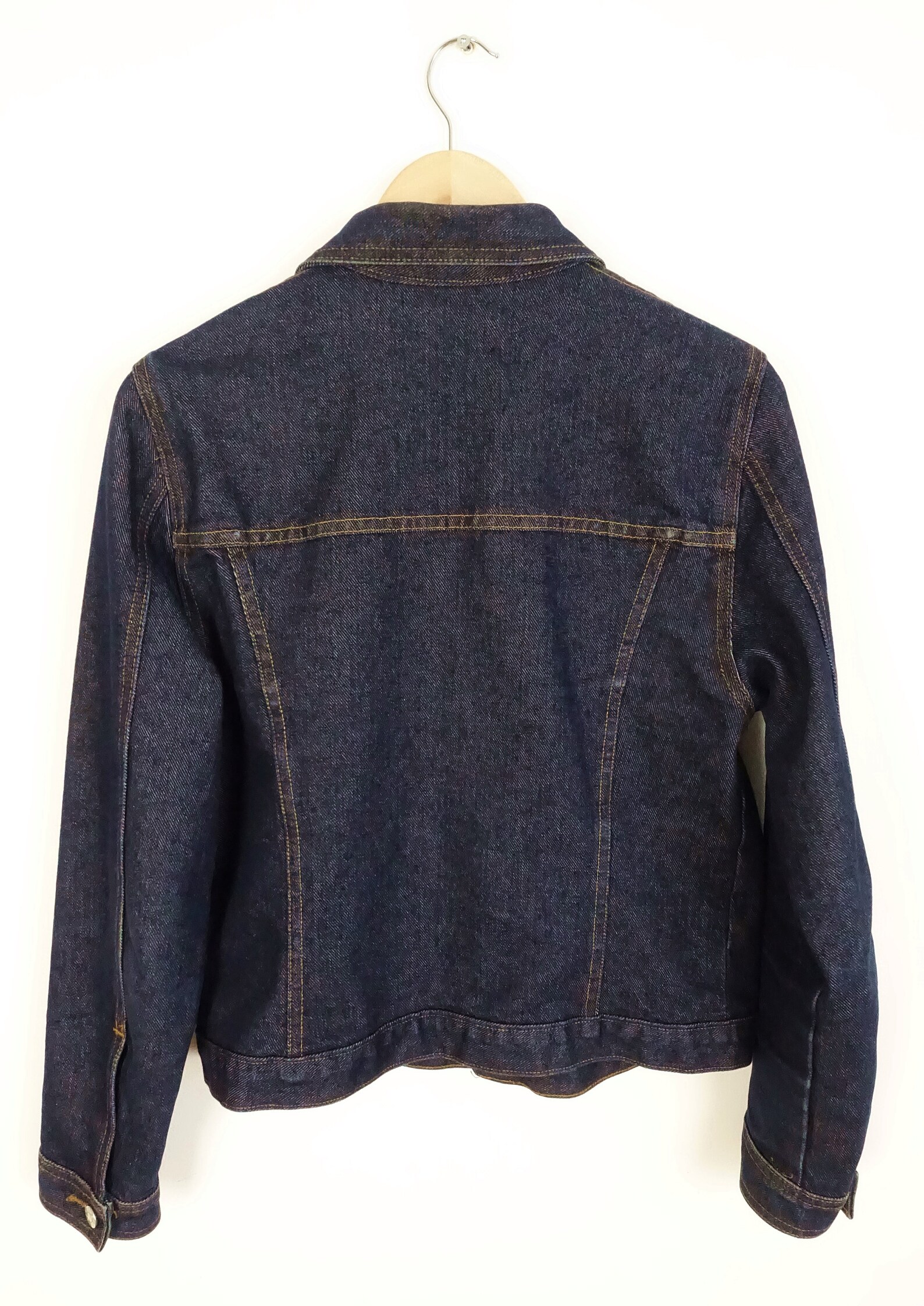 Vintage GUESS Denim Jacket 90s Dark Wash Jean Jacket Medium - Etsy