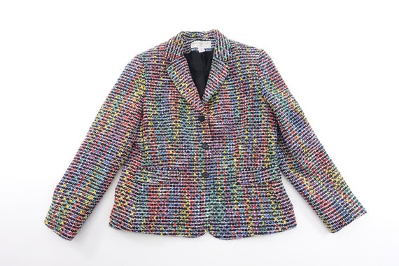 80s Rainbow Blazer Vintage Jones New York Colorfu… - image 7