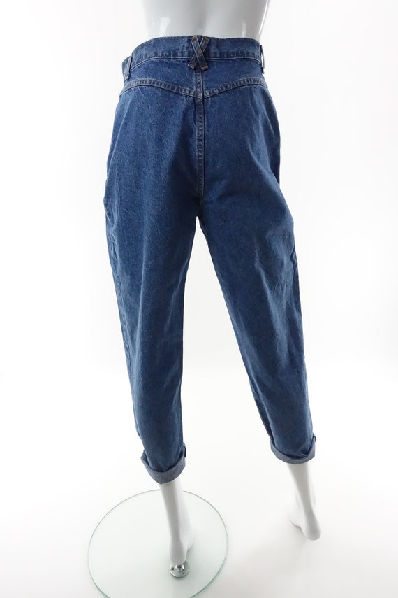 Vintage Blue Zone Jeans Pleated Front High Rise T… - image 6