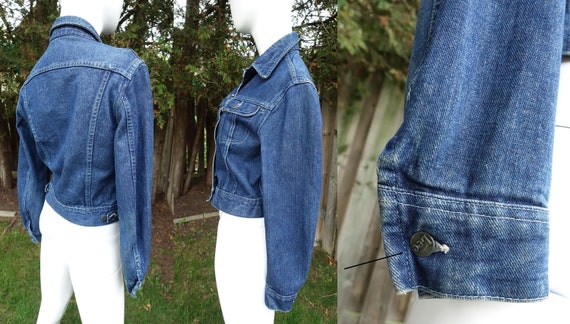 Vintage 70s LEE Blue Jean Jacket 1970s Denim XS /… - image 6