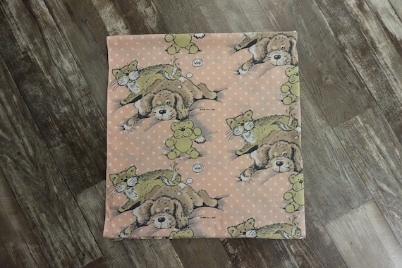 Vintage Sue Hall Snatch the Dog and Friends Bed Sheet Twin Flat