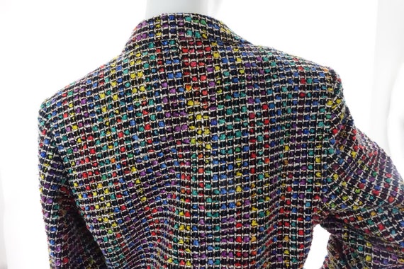 80s Rainbow Blazer Vintage Jones New York Colorfu… - image 4