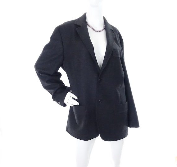Miu Miu, Vintage Miu Miu Blazer Dark Gray Wool Suit Jacket Men's Size 50 IT / Medium