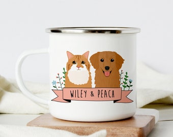 Custom Pet Portrait Mug/Unique Dog Owner Gift/Personalized Dog Gifts for Owners/Custom Cat Owner Gift/Customized Pet Owner Gift