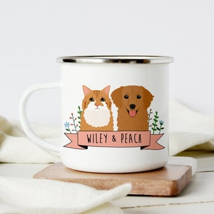 Custom Pet Portrait Mug/Unique Dog Owner Gift/Personalized Dog Gifts for Owners/Custom Cat Owner Gift/Customized Pet Owner Gift