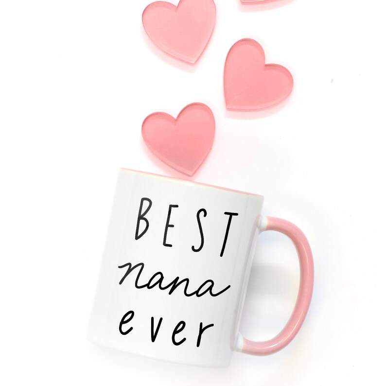 Best Grandma Ever Coffee Mug/Pink Coffee Mug for Grandma/Personalized Grandmother Gift/Custom Mug Best Nana Ever/Custom Grandma Mug Birthday image 3