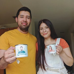 Custom Couple Portrait From Photo/Personalized Gifts for Her/Newly Engaged Mugs/Unique Wedding Gift/Husband and Wife Valentine's Day 2024 image 6