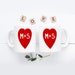 Custom couple mug/Custom Couple Initial Mug Set/Personalized Wedding Gift/Custom Couple Initials Gifts/Valentine's Gift for Her/Heart Gifts 