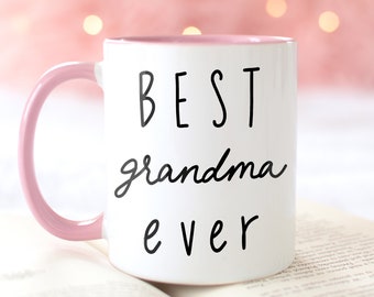 La migliore tazza da caffè della nonna di sempre/Tazza da caffè rosa per la nonna/Regalo personalizzato della nonna/Tazza personalizzata La migliore Nana di sempre/Tazza personalizzata della nonna Compleanno