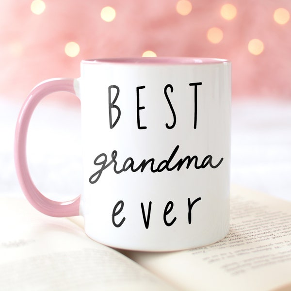La migliore tazza da caffè della nonna di sempre/Tazza da caffè rosa per la nonna/Regalo personalizzato della nonna/Tazza personalizzata La migliore Nana di sempre/Tazza personalizzata della nonna Compleanno