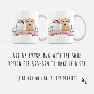 Custom Pet Portrait Mug/Unique Dog Owner Gift/Personalized Dog Gifts for Owners/Custom Cat Owner Gift/Customized Pet Owner Gift image 9