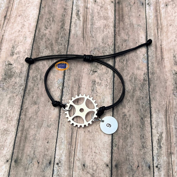 Custom Race Number Bracelet - Adjustable Bracelet - Motocross Jewelry - Wax Cord Bracelet - Personalized Jewelry - Moto Mom - Sprocket