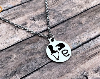 Racing Love Necklace - Motocross - Racing Jewelry - Motocross Gift - Gift for Her - Dirt Track Racing - Race Wife - Moto Mom