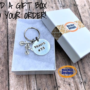 BRAAP Racing Keychain, Motocross Gift, Gift for Him, Dirt Bike Keychain, Boyfriend Gift, Racing Gift, Men's Key ring image 3