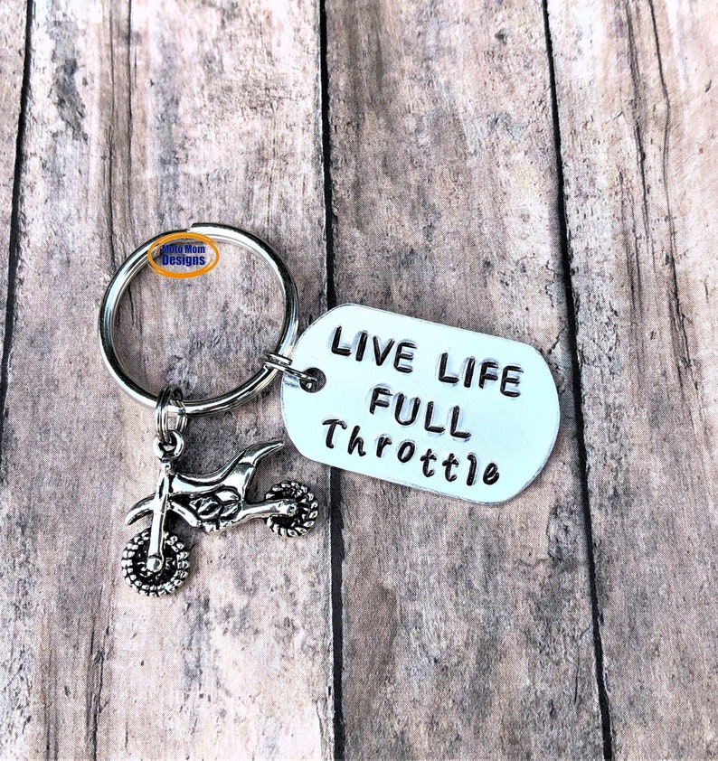 Motocross Keychain Gift for Him Dirt Bike Keychain Etsy