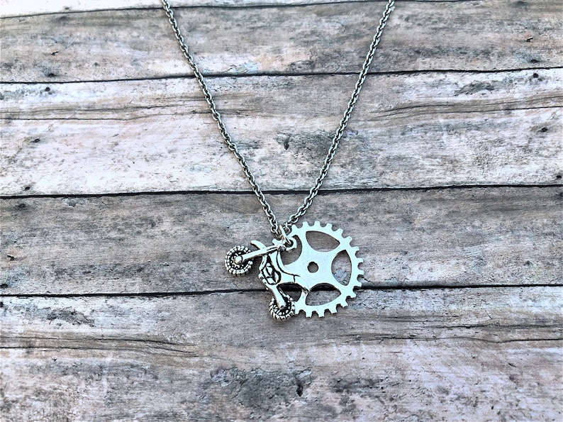 Dirt Bike Sprocket Necklace, Dirt Track Racing, Motocross Gift, Racing Necklace, Motocross Jewelry, Dirt Bike Jewelry, Race Mom Gift image 5