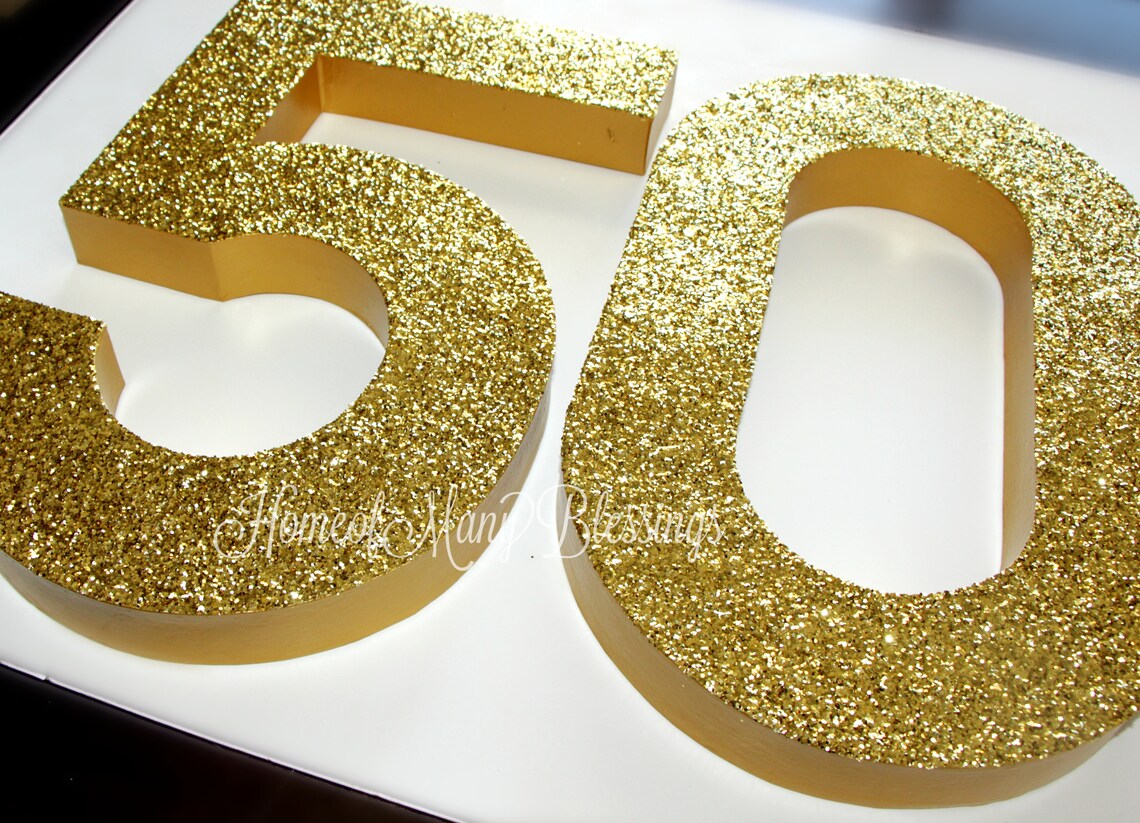 50th Birthday Prop,8 Inch 50th Number Prop,silver 50th Photo Prop,50th ...