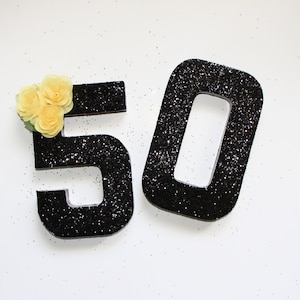 50th Birthday,8 Inch 50th Number Prop,50th Photo Prop,50th Table ...
