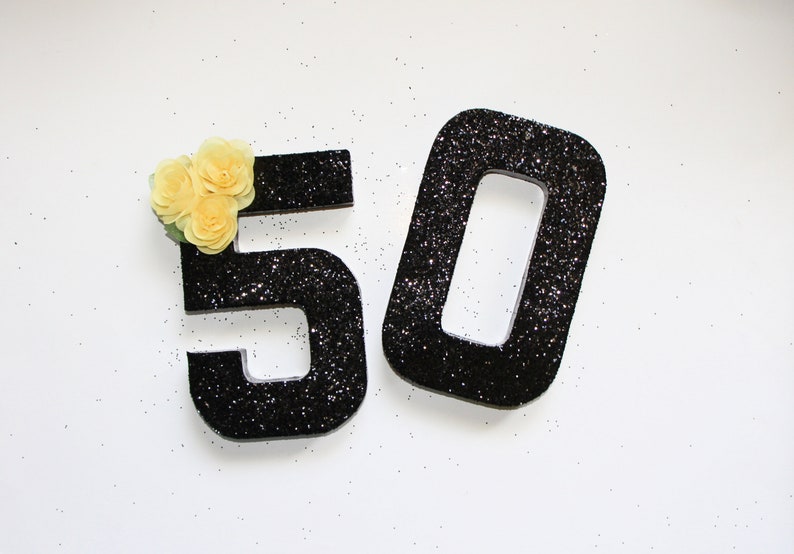 50th Birthday,8 Inch 50th Number Prop,50th Photo Prop,50th Table ...