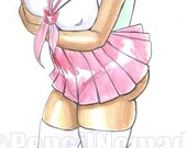 People Who Have Favourited Sailor Thicc 3 Ebony Anime Parody Girl Original 9 X 12 Colored Pencil Watercolor Painting Ooak By Pencilnomad Etsy