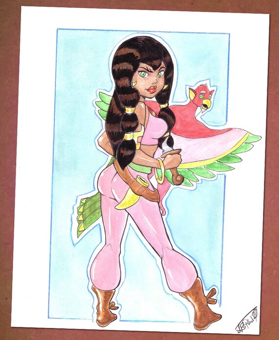 Benutzerdefinierte 1 Zeichen Traditionelle Pinup Zeichnung Etsy