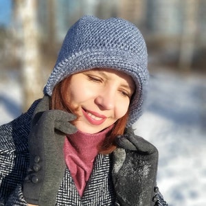 Cloche Hut Frauen häkeln Hut in grauer Farbe | Etsy