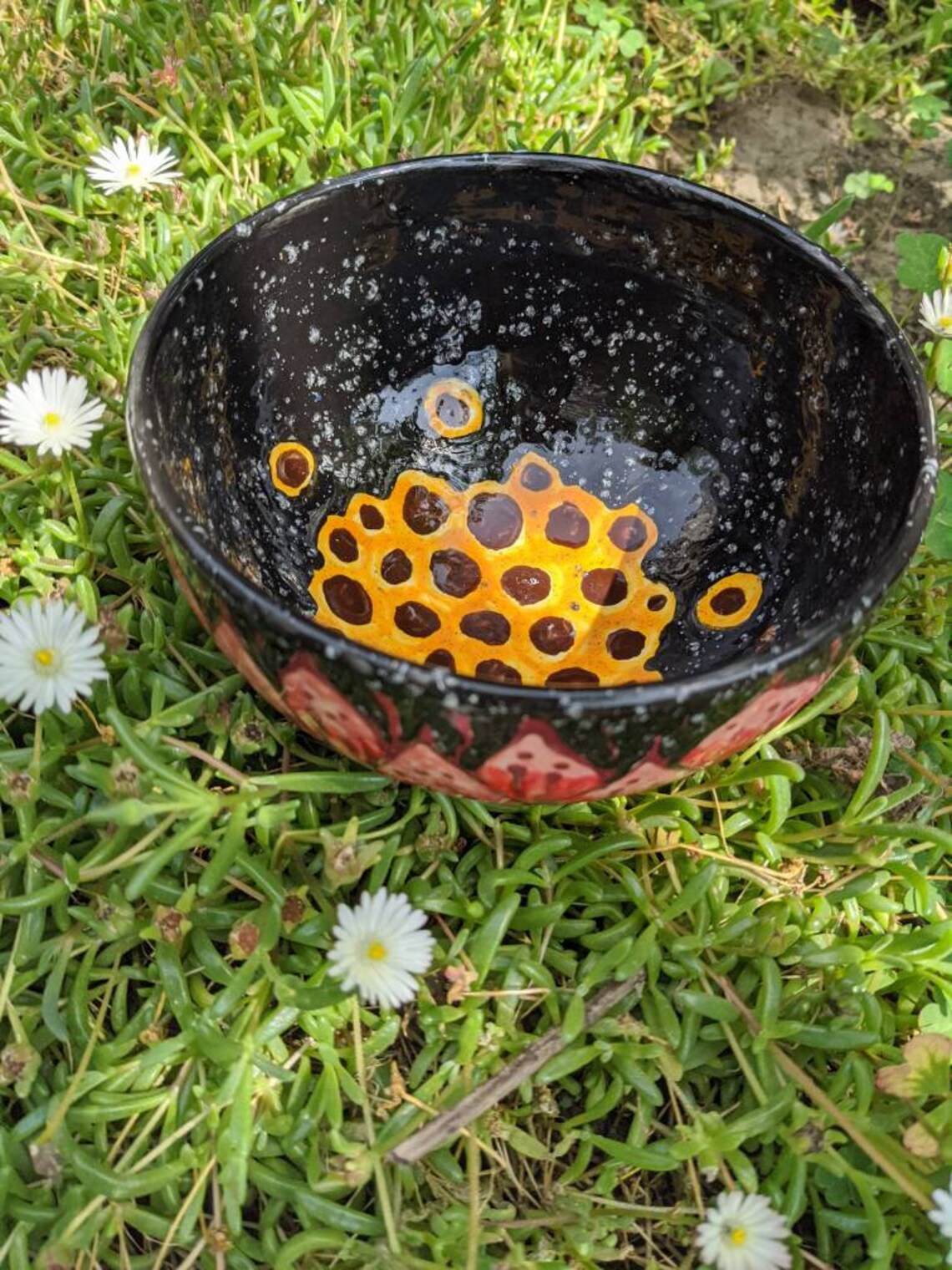Hand Painted Ceramic Lotus bowl Etsy