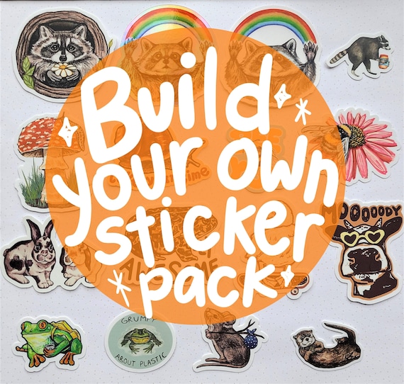 Make Your Own Sticker Pack Pick Your Own Sticker Pack Water Bottle Stickers  Laptop Stickers Sticker Pack 